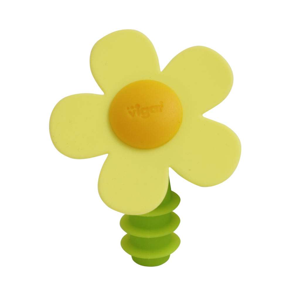 Vigar Flower Power Silicone Assorted Bottle Stopper