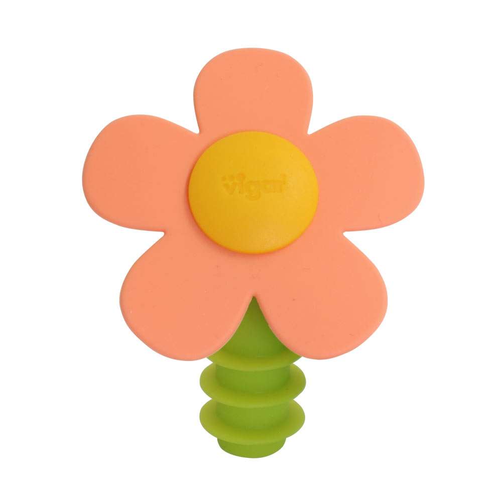 vigar Flower Power Silicone Assorted Bottle Stopper
