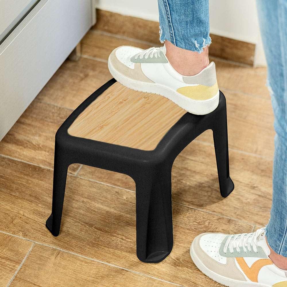 Vigar Black Bamboo 25cm Stool