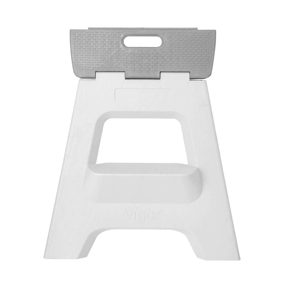 Vigar Compact 2 Step Grey Foldable 40cm Stool