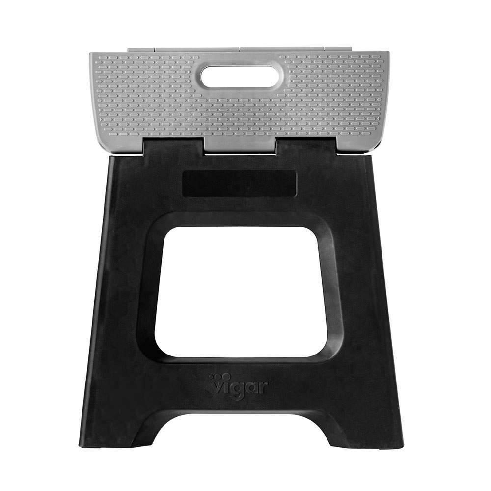 Vigar Compact Black-Grey Foldable 32cm Stool