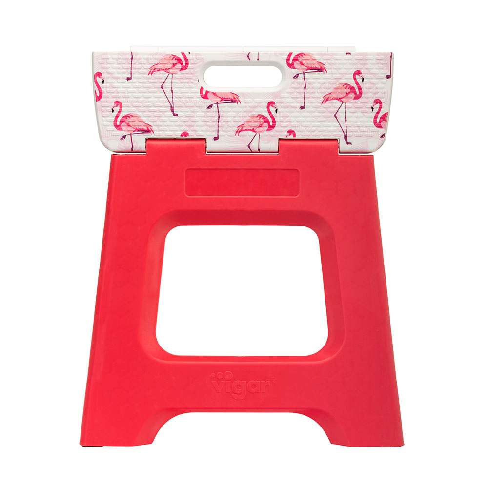 Vigar Compact Flamingo On Top Foldable 32cm Stool