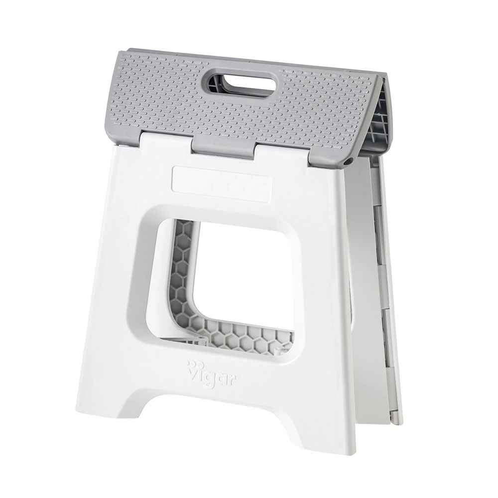 Vigar Compact Grey Foldable 32cm Stool