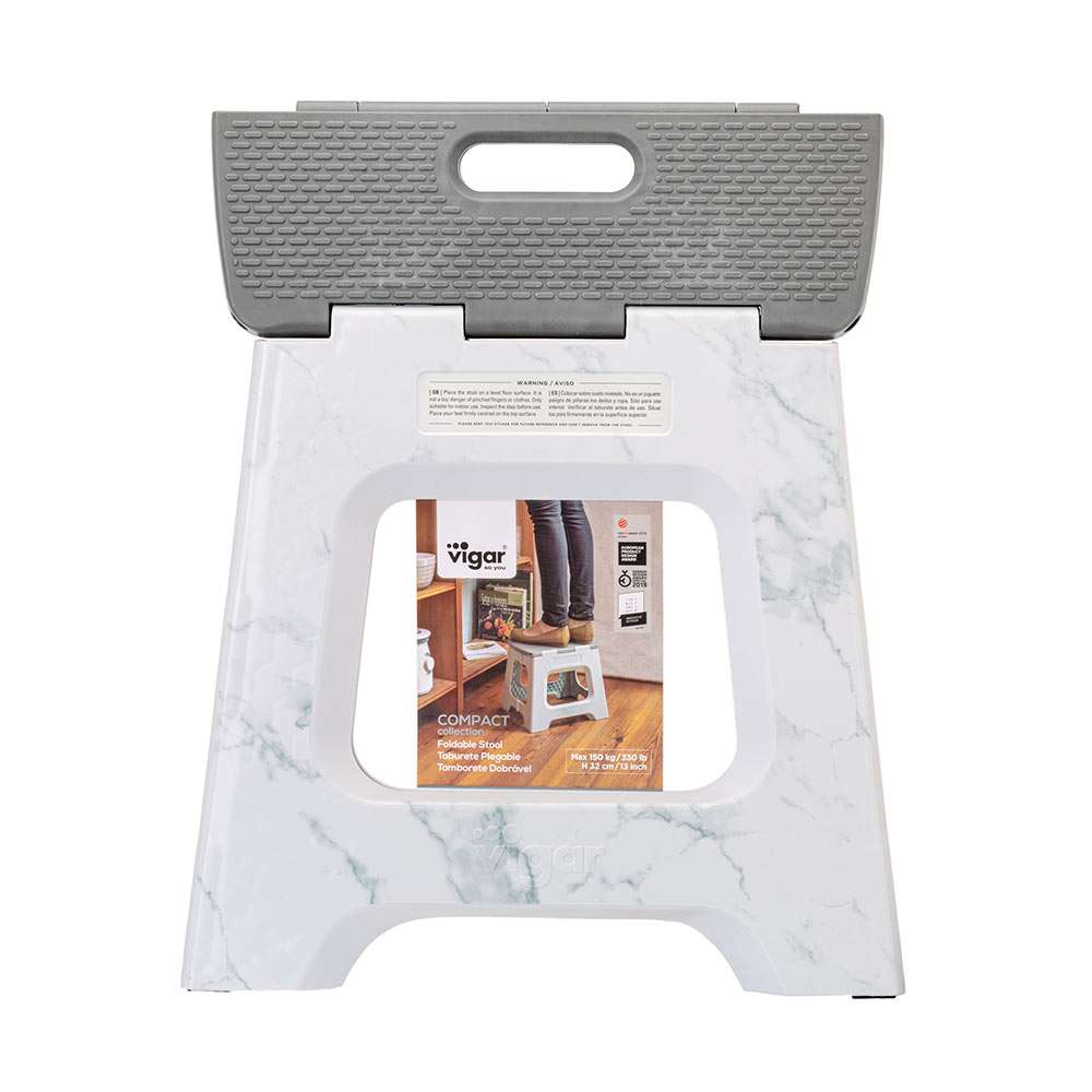 Vigar Compact Marble In Body Foldable 32cm Stool