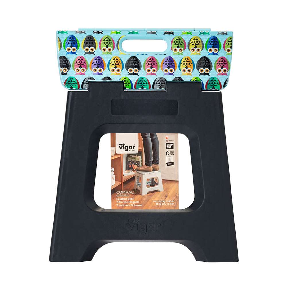 Vigar Compact Owl On Top Foldable 32cm Stool