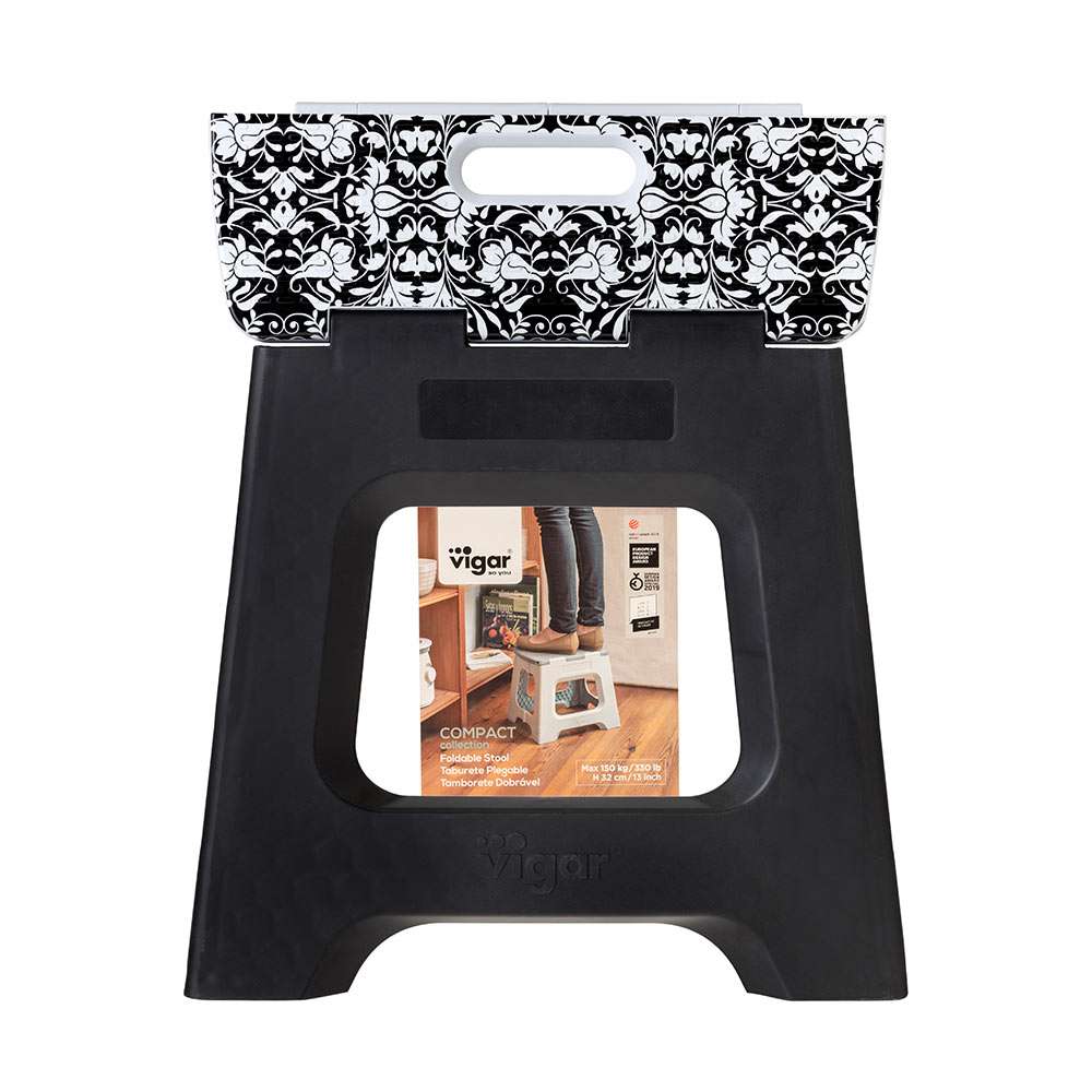 Vigar Compact Rococco On Top Foldable 32cm Stool