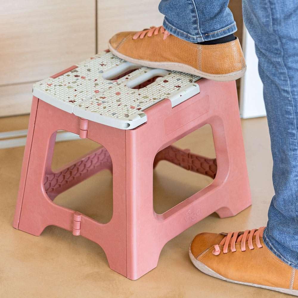 Vigar Compact Terrazzo On Top Foldable 32cm Stool