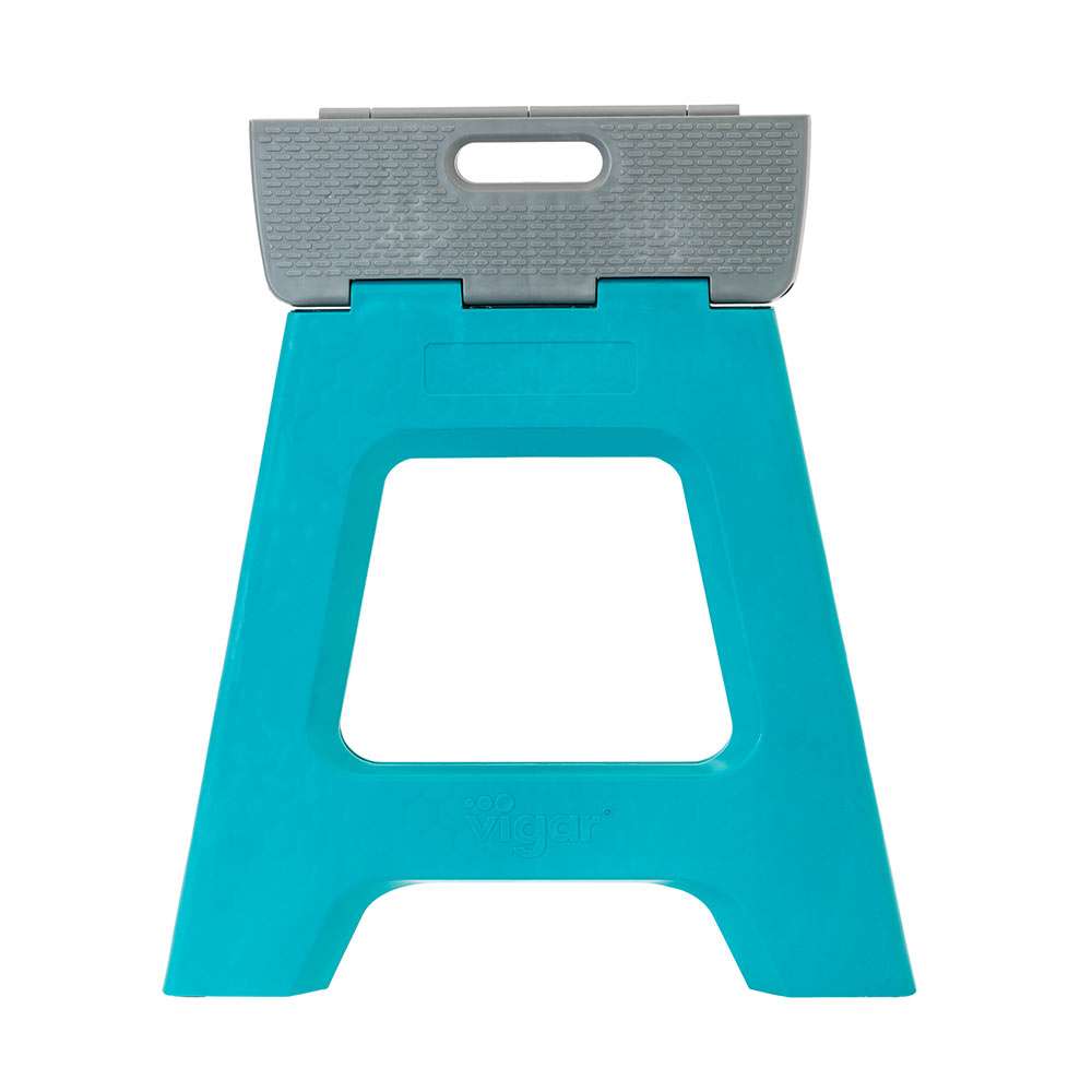 Vigar Compact Turquoise Foldable 40cm Stool