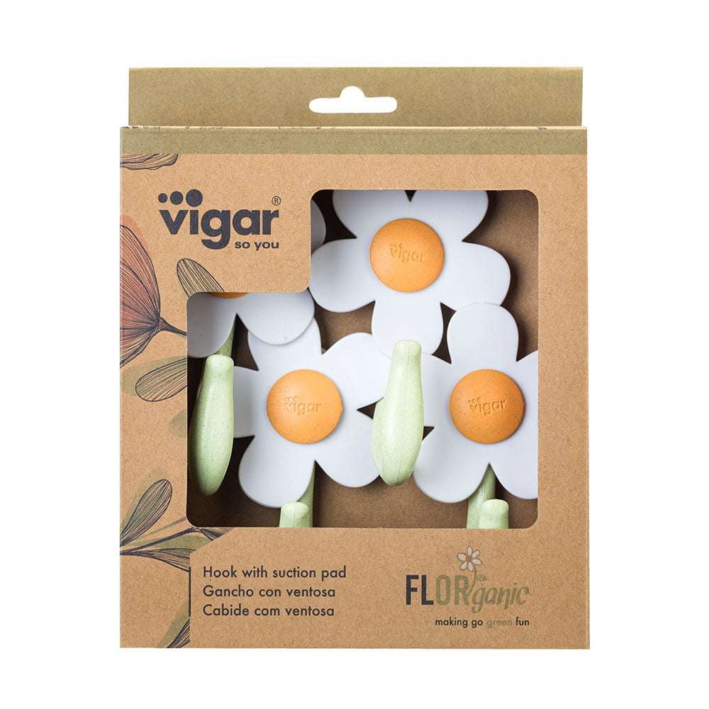 Vigar Florganic Hook With Suction 4pc