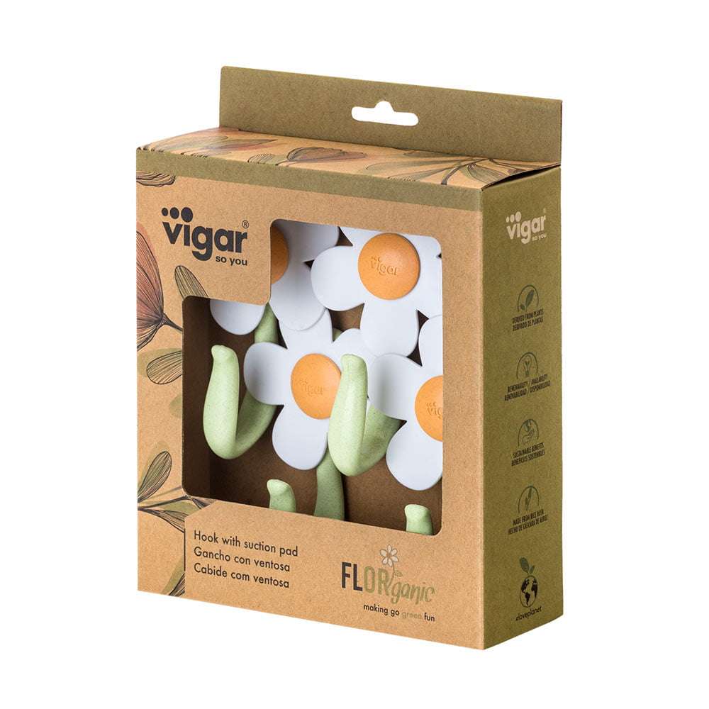 Vigar Florganic Hook With Suction 4pc