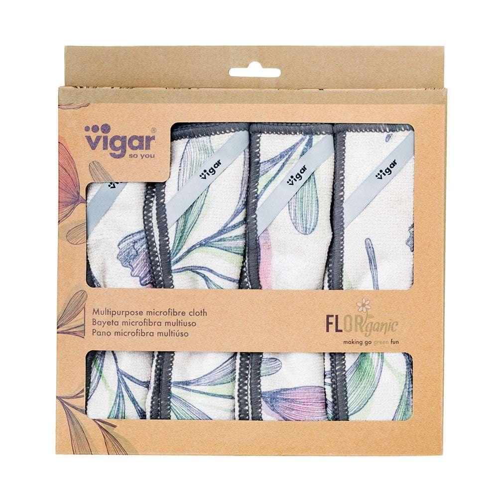 Vigar Florganic Microfibre Cloth 4pc