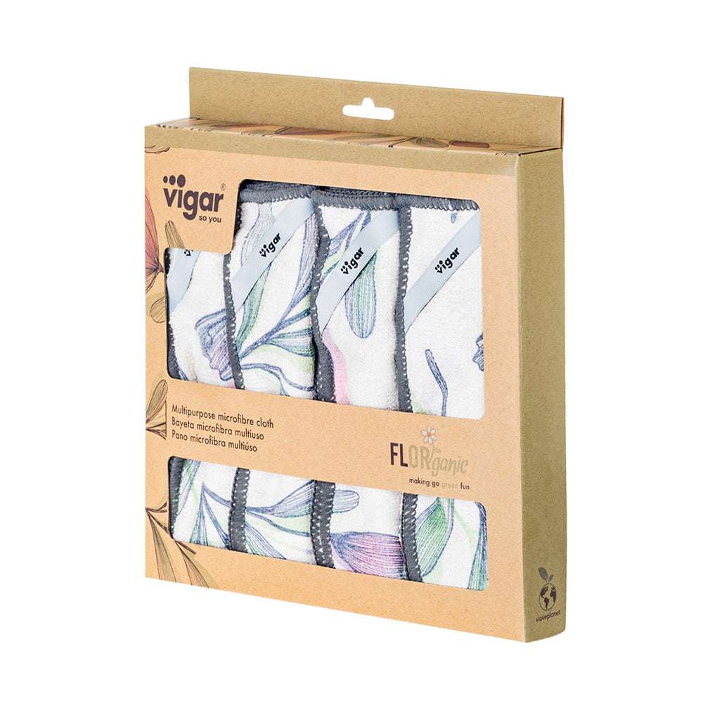 Vigar Florganic Microfibre Cloth 4pc