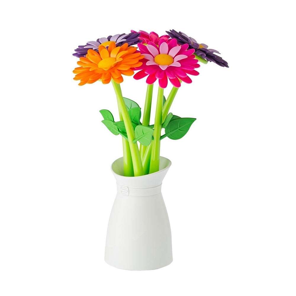 vigar Flower Shop 5pc Pen Set With Vase
