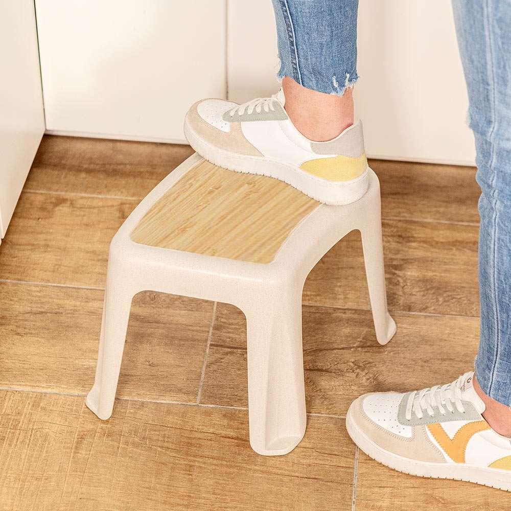 Vigar Grey Bamboo 25cm Stool