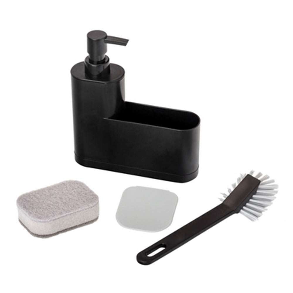 Vigar RengØ Black Monobloc 4 Pc Sink Caddy Set