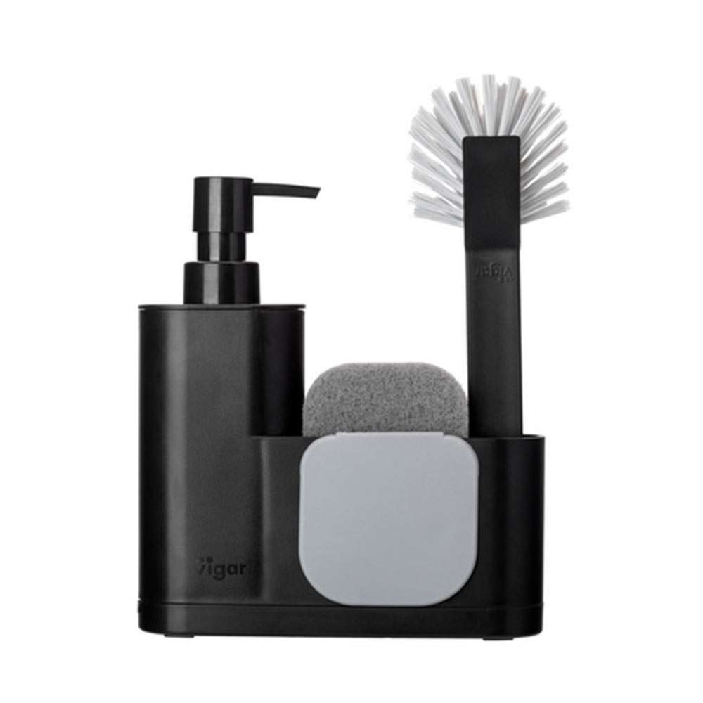 vigar RengØ Black Monobloc 4 pc Sink Caddy Set