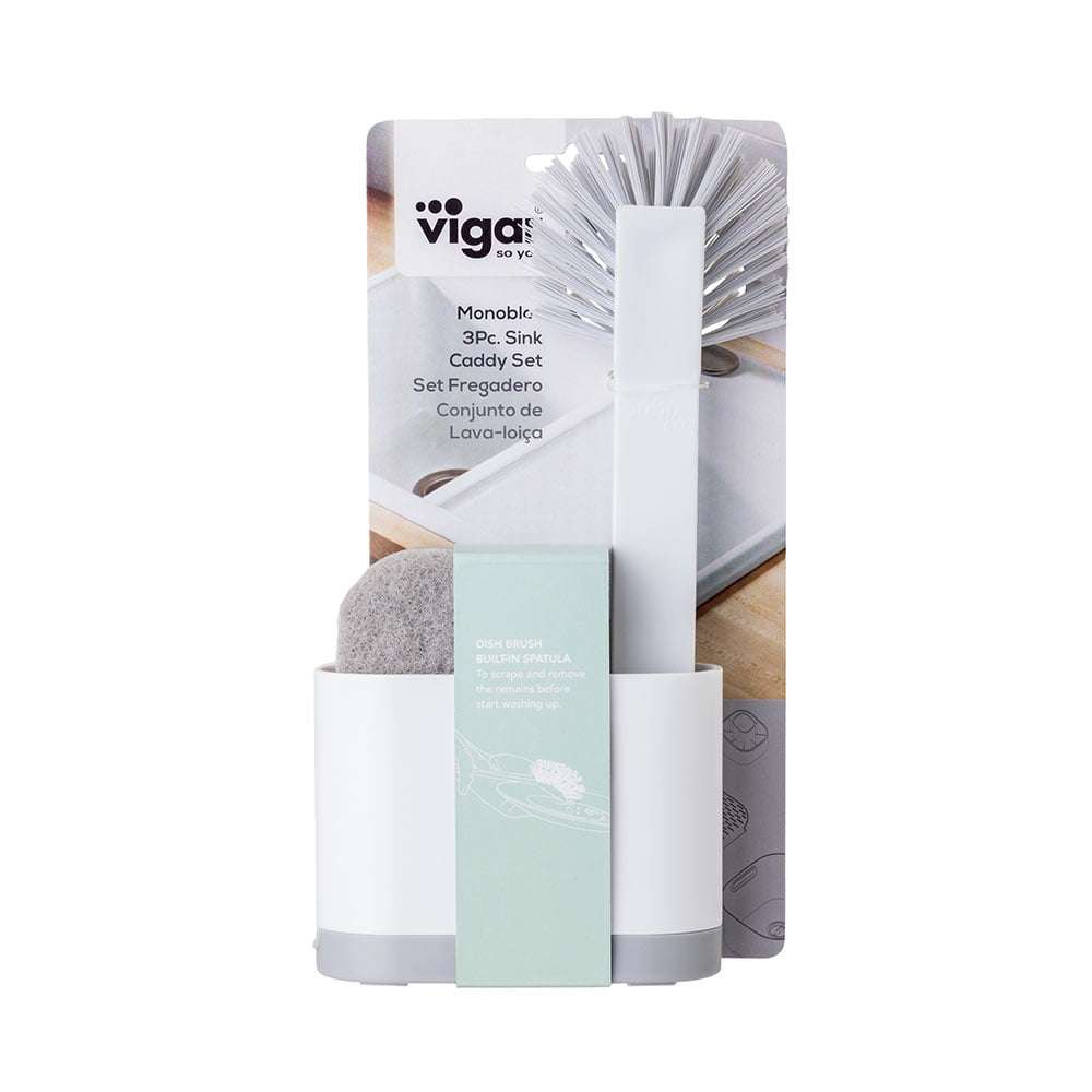 Vigar Vigar Rengo White Monobloc 3 Pc Sink Caddy Set