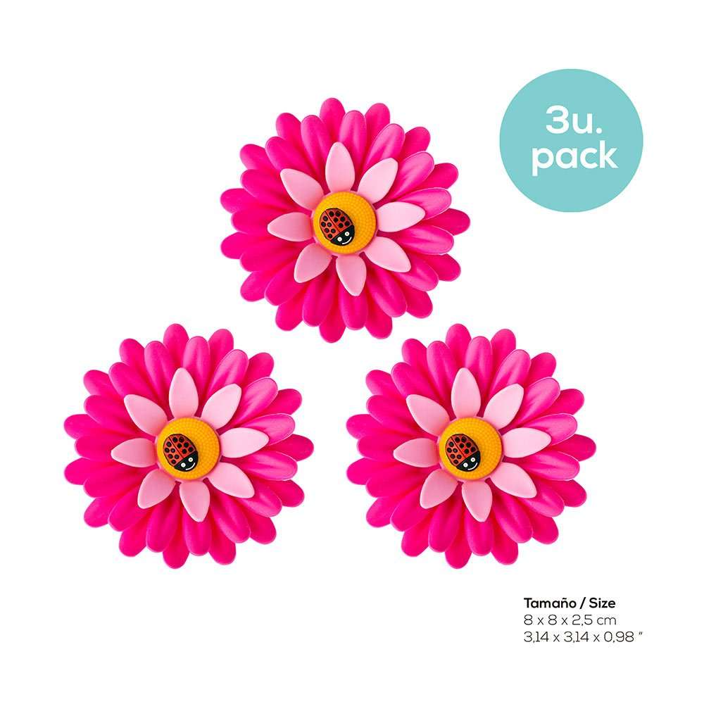 Vigar Vigar Flower Power Pink Magnet 3pc