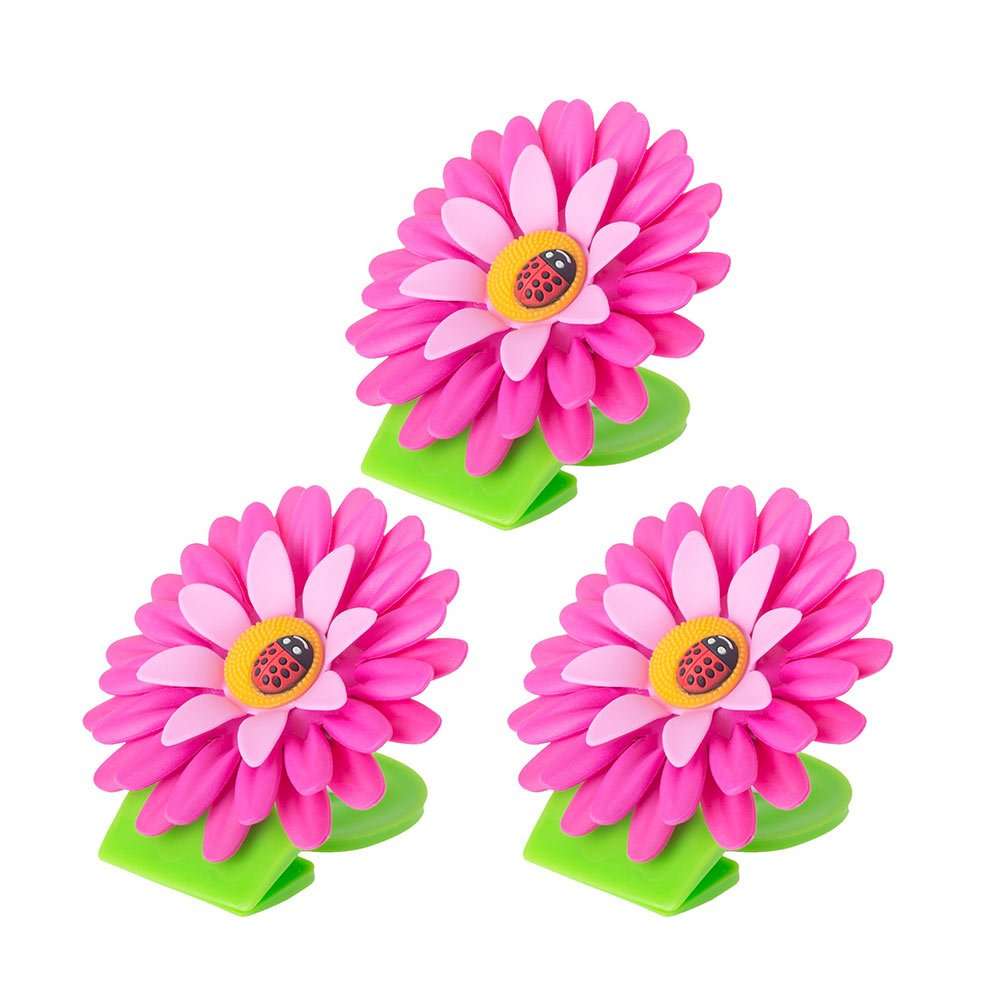 vigar Vigar Flower Power Pink Magnet Clip 3pc