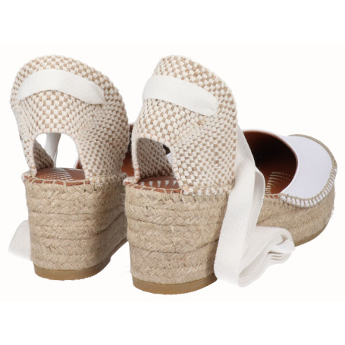 Viguera Alpargata Cuña Media YuteFlex Cintas Blanco