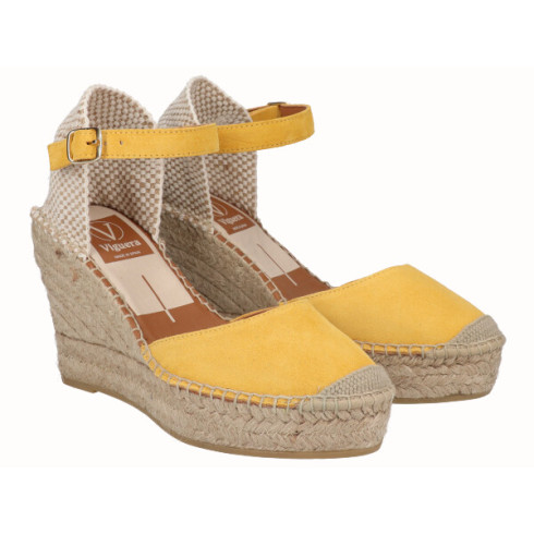 Viguera Alpargata Valenciana Cuña Alta Yute Amarillo