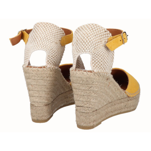 Viguera Alpargata Valenciana Cuña Alta Yute Amarillo