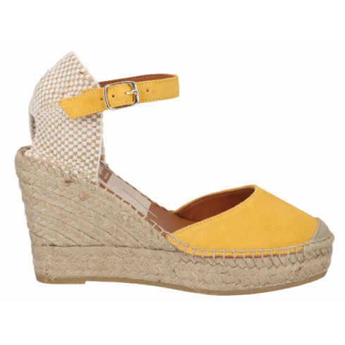 Viguera Alpargata Valenciana Cuña Alta Yute Amarillo