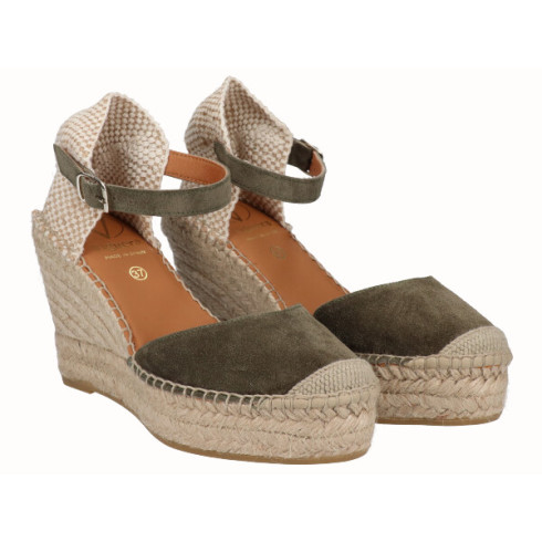 Viguera Alpargata Valenciana Cuña Alta Yute Militar