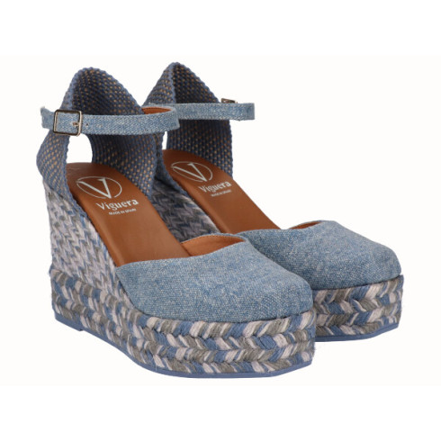 Viguera Alpargata Valenciana Cuña Alta Yute Vaquero