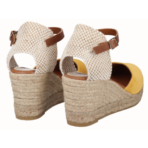 Viguera Alpargata Valenciana Cuña Media Yute Amarillo