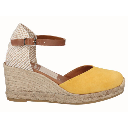 Viguera Alpargata Valenciana Cuña Media Yute Amarillo
