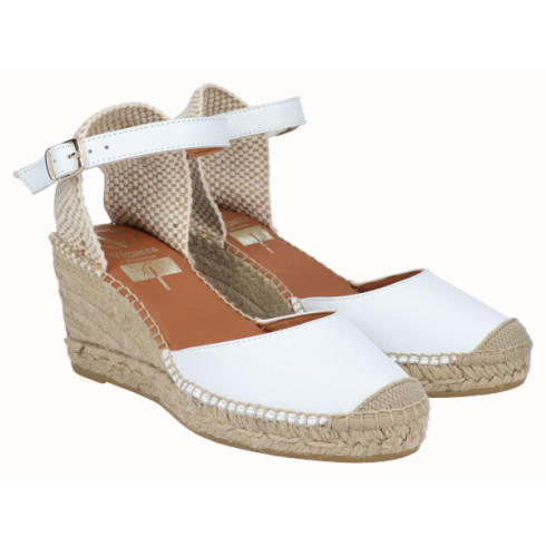 Viguera Alpargata Valenciana Cuña Media Yute Blanco