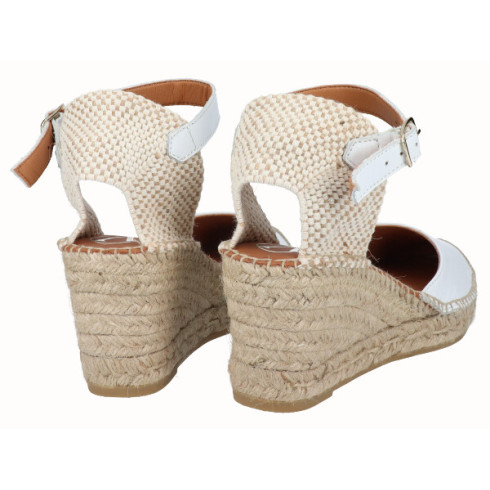 Viguera Alpargata Valenciana Cuña Media Yute Blanco