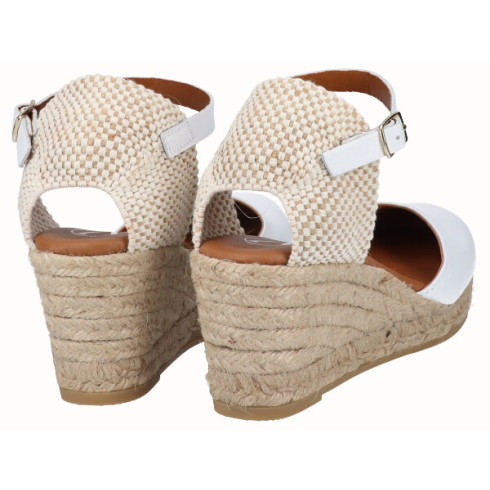 Viguera Alpargata Valenciana Cuña Media Yute Blanco