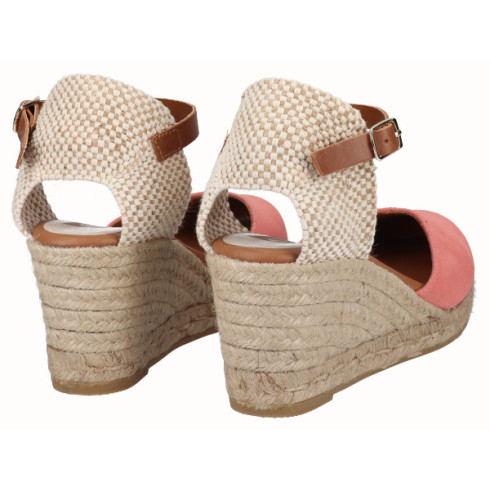 Viguera Alpargata Valenciana Cuña Media Yute Salmon