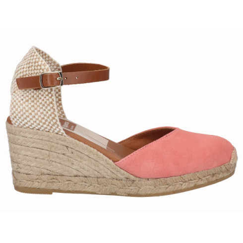 Viguera Alpargata Valenciana Cuña Media Yute Salmon