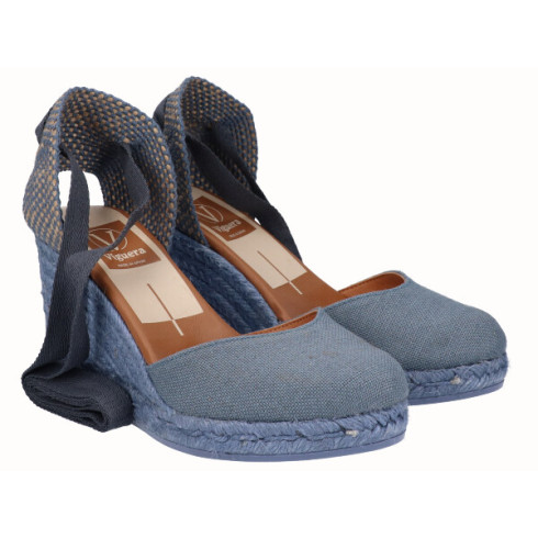 Viguera Alpargata Cuña Alta Yute Jeans Cintas