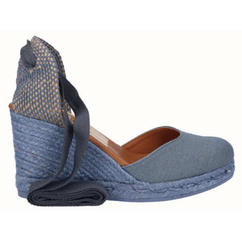 viguera Alpargata Cuña Alta Yute Jeans Cintas