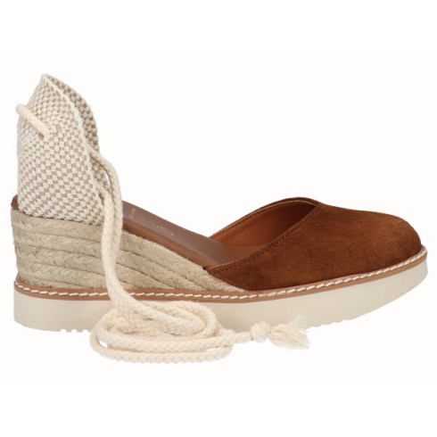 Viguera Alpargata Cuña Media Eva Cordón Cuero