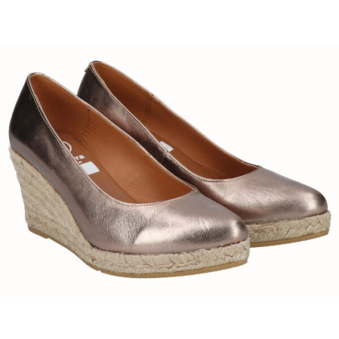 Viguera Alpargata Cuña Media Yute Bronce