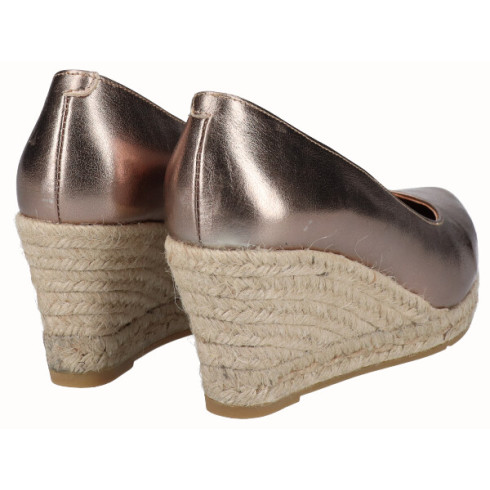 Viguera Alpargata Cuña Media Yute Bronce