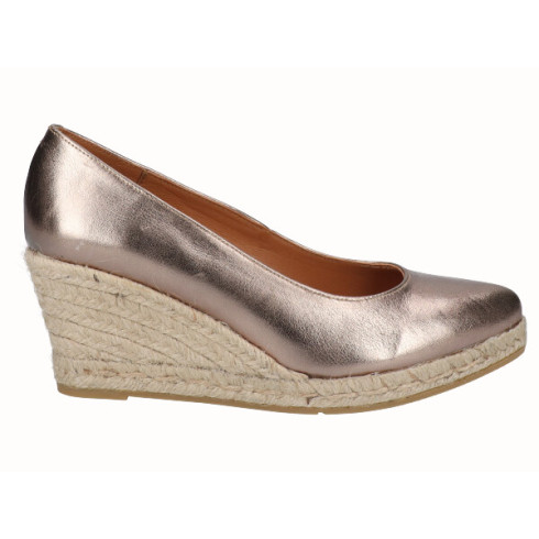 viguera Alpargata Cuña Media Yute Bronce