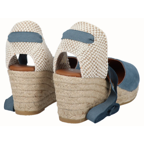 Viguera Alpargata Cuña Media Yute Cintas Jeans