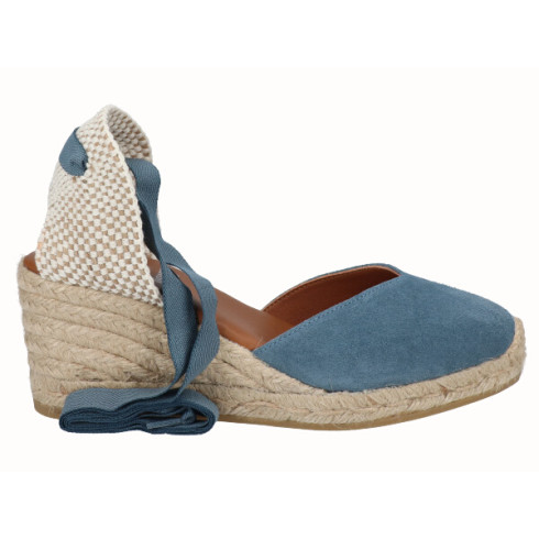 Viguera Alpargata Cuña Media Yute Cintas Jeans