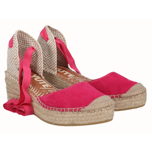 Viguera Alpargata Cuña Media YuteFlex Cintas Fuxia
