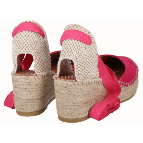 Viguera Alpargata Cuña Media YuteFlex Cintas Fuxia