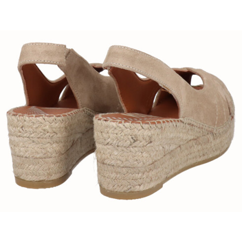 Viguera Alpargata Peep Toes Cuña YuteFlex Beig