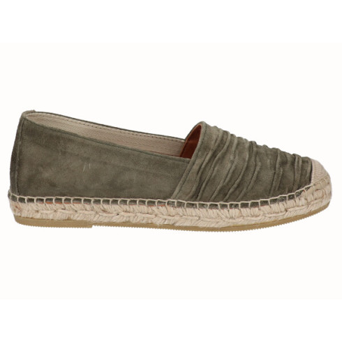 viguera Alpargata Plana Cásica Yute Piel Kaki