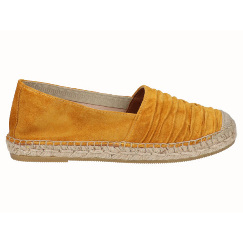 viguera Alpargata Plana Cásica Yute Piel Mostaza