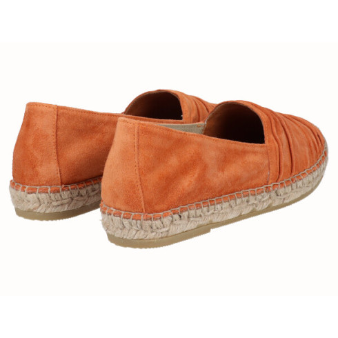 Viguera Alpargata Plana Cásica Yute Piel Naranja